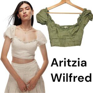 Aritzia Wilfred Wander Linen Blouse size XXS